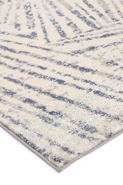 Sicily Ferraro Ivory & Blue Geometric Rug