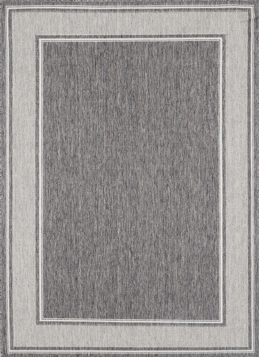 Sisalo Brown Beige Outdoor Bordered Rug