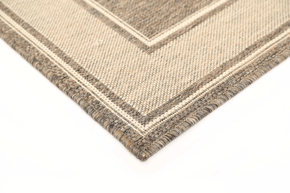 Sisalo Brown Beige Outdoor Bordered Rug