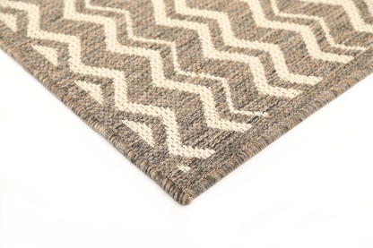 Sisalo Brown Beige and Cream Geometric Rug