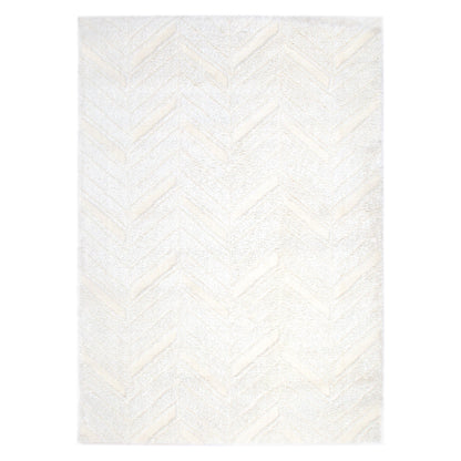 Tender Chevron Cream Shag Rug