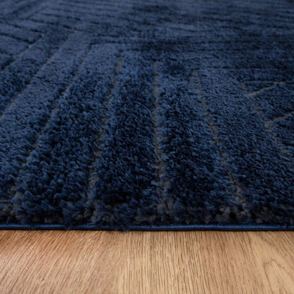 Tender Modern Navy Shag Rug