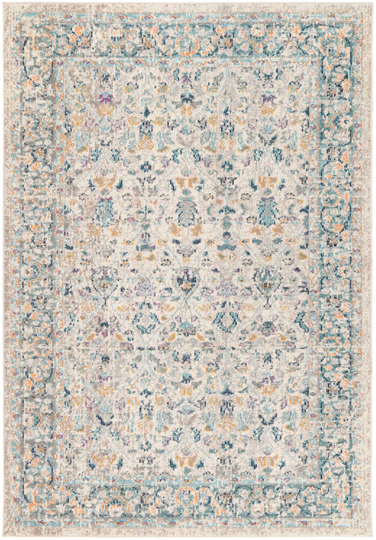 Tulin Paisley Cream & Blue Transitional Rug