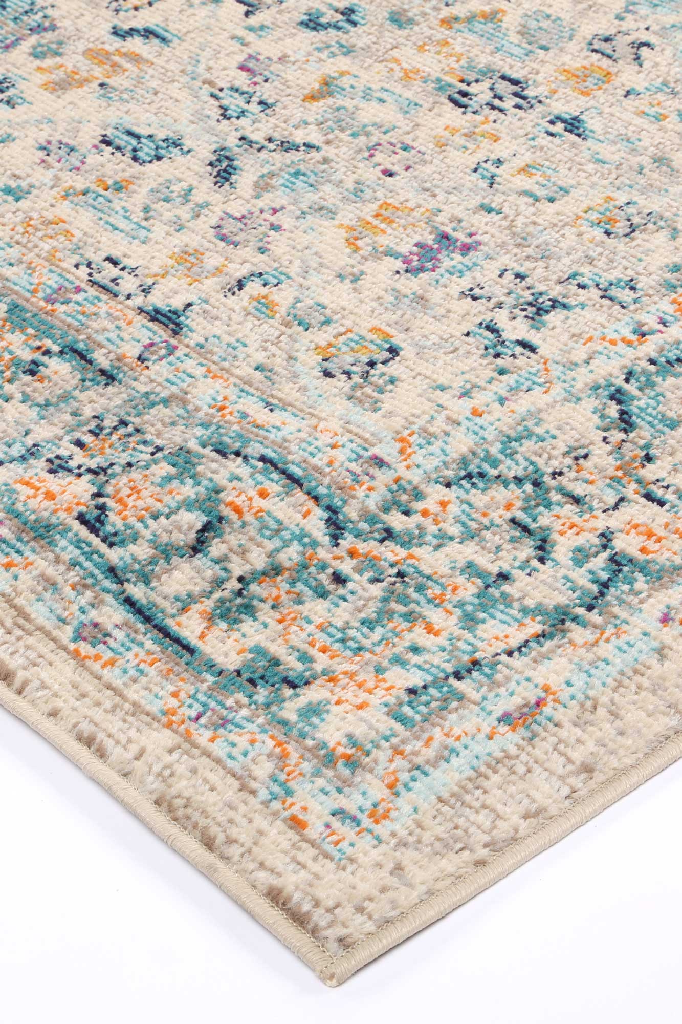 Tulin Paisley Cream & Blue Transitional Rug