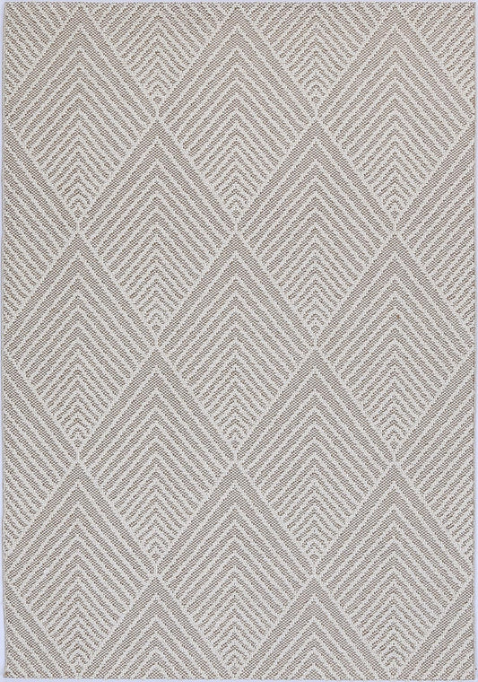 Vanuatu Onika Beige Geometric Flatweave Rug