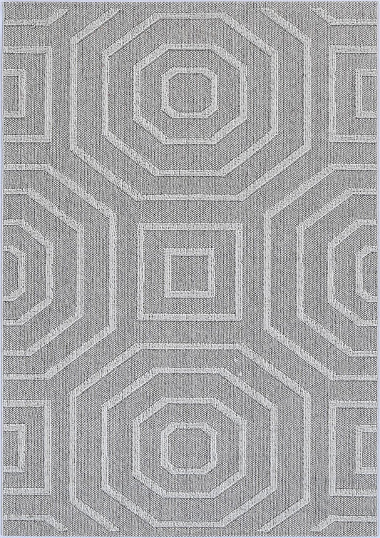 Vanuatu Suri Ash Geometric Flatweave Rug