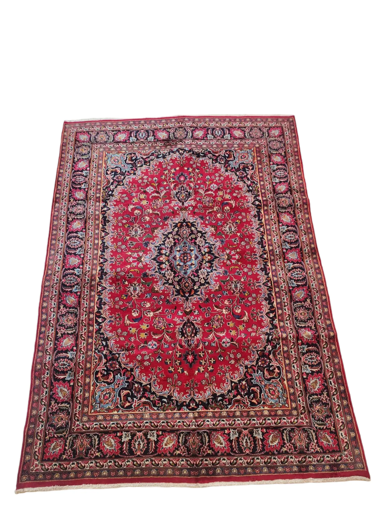Vintage Mashad Persian Rug 290 x 197 cm