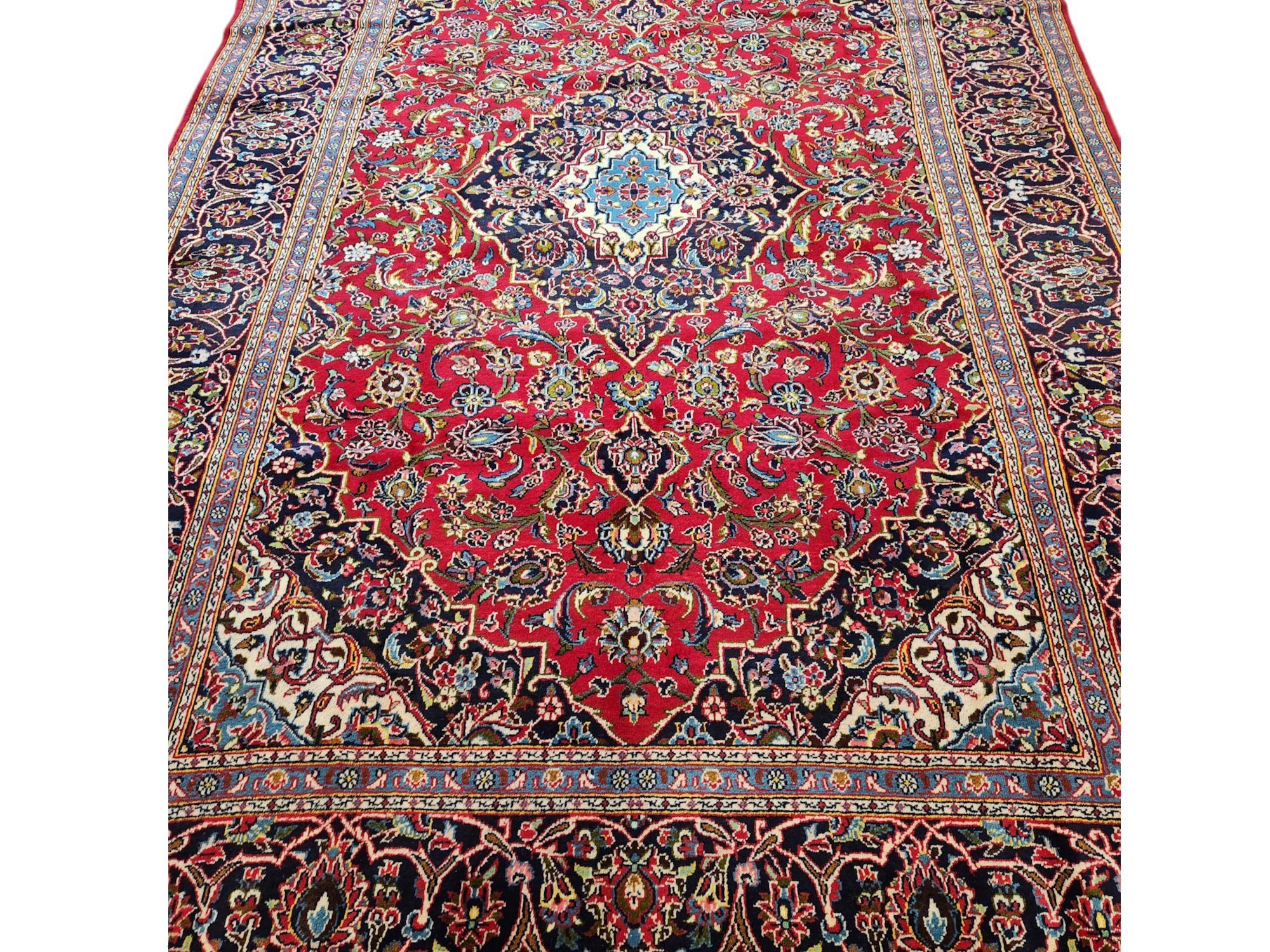 Persian vintage Kashan Rug 353×242 cm