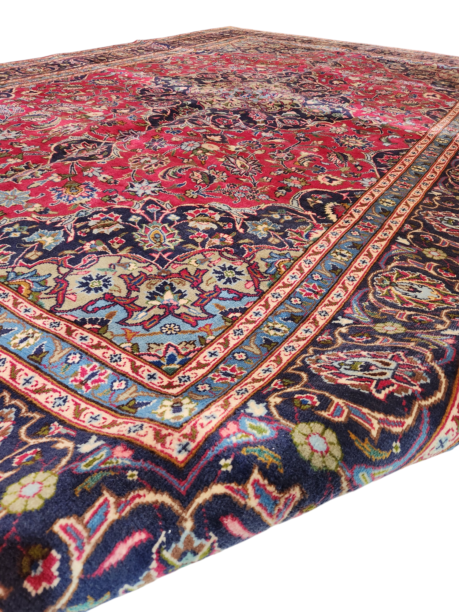 Kashan Persian Rug lamb's wool 290x190cm
