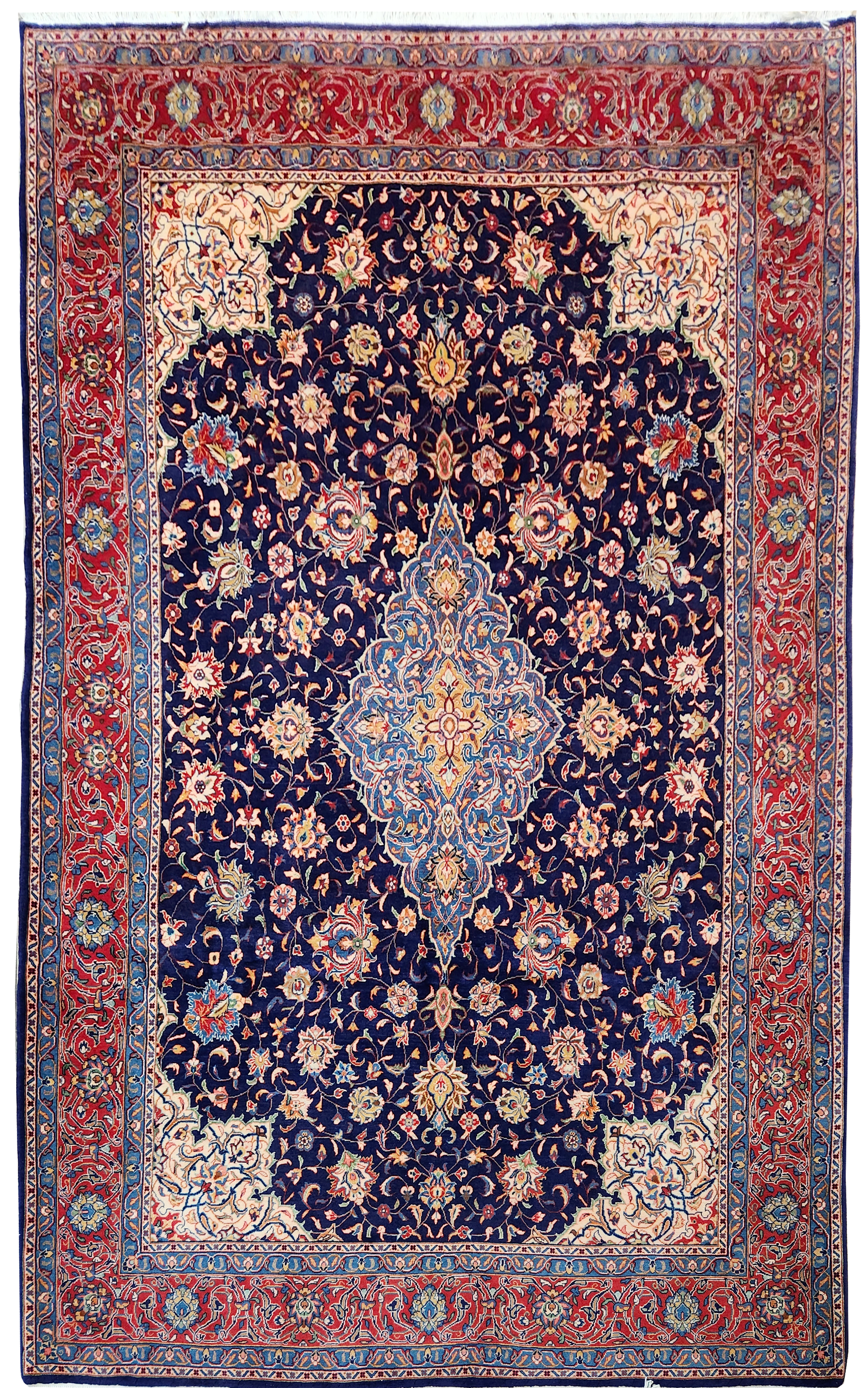 Persian Lamb's wool Kashan Rug 318x218 cm