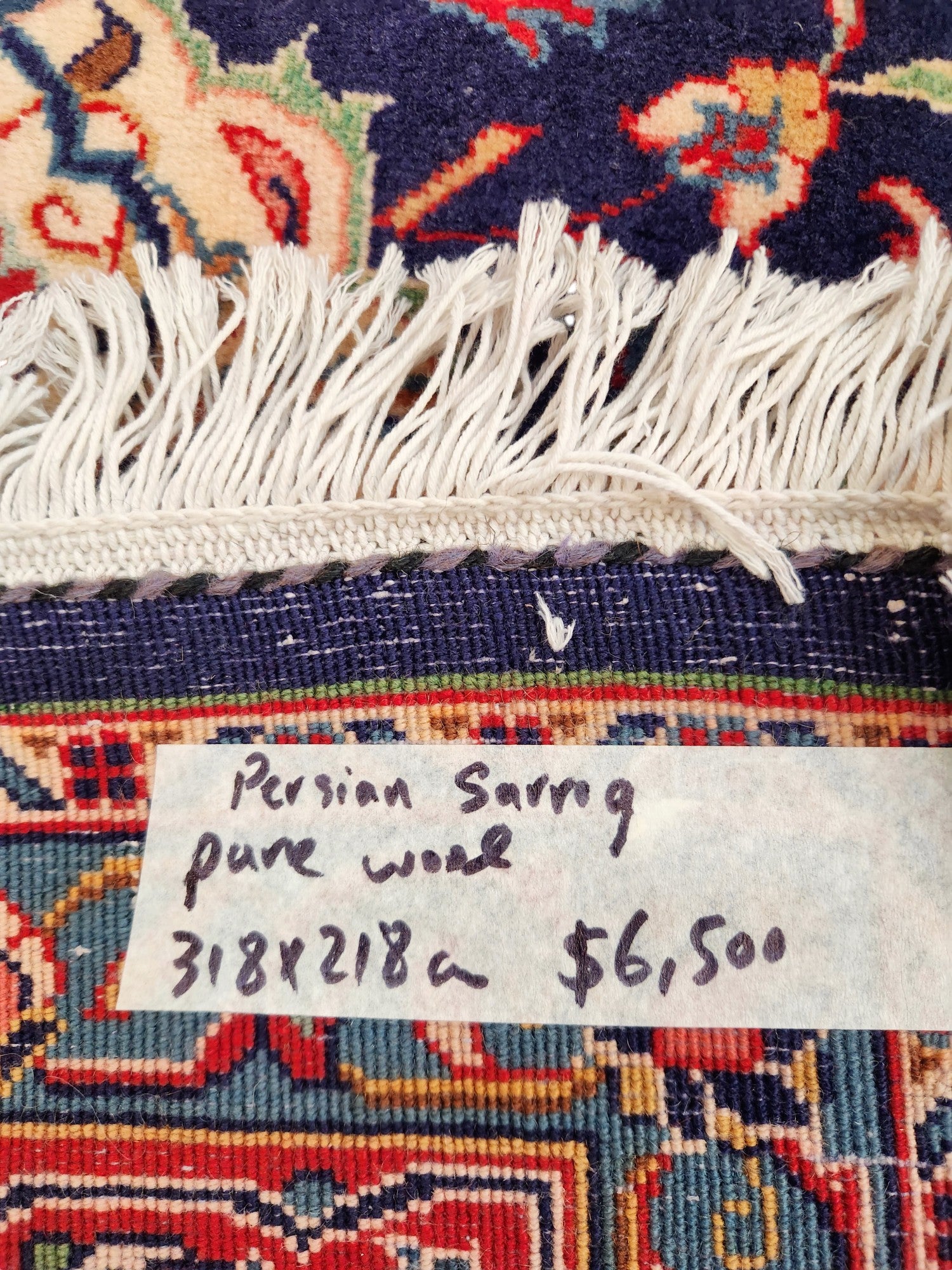Persian Lamb's wool Kashan Rug 318x218 cm