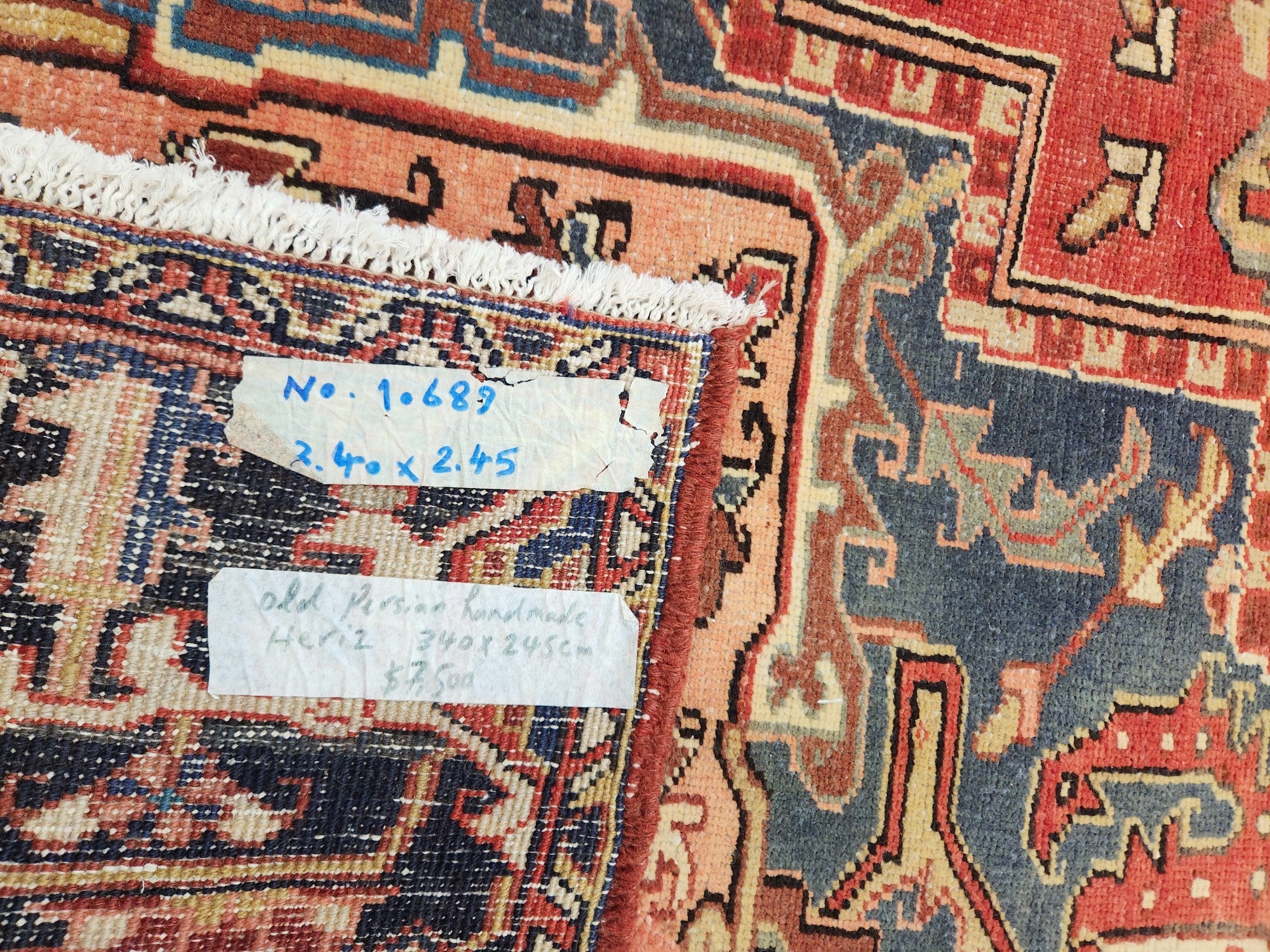 Heriz Vintage Persian Rug 345x240 cm