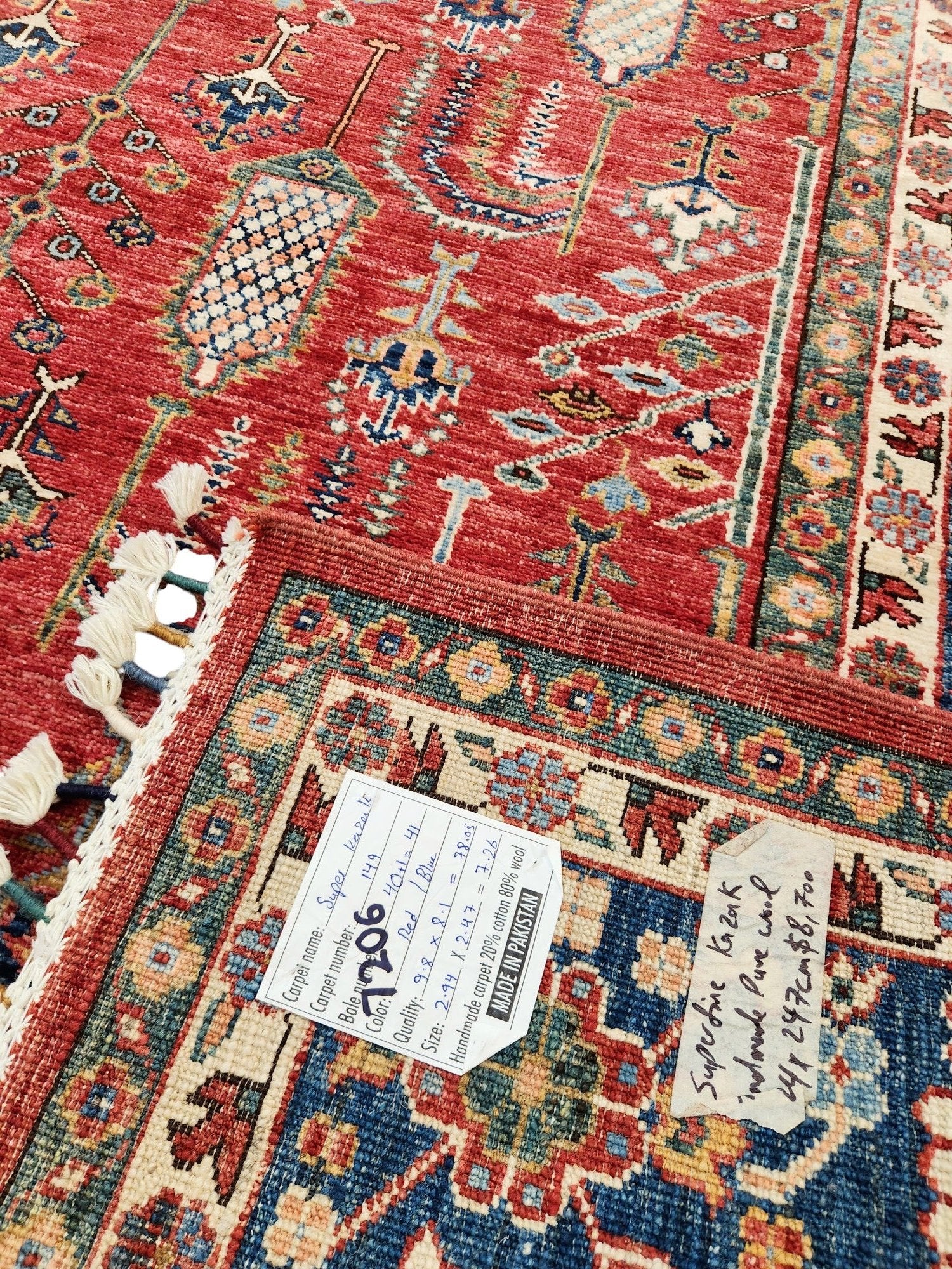 Kazak vegetable dye Rug 294x247 cm