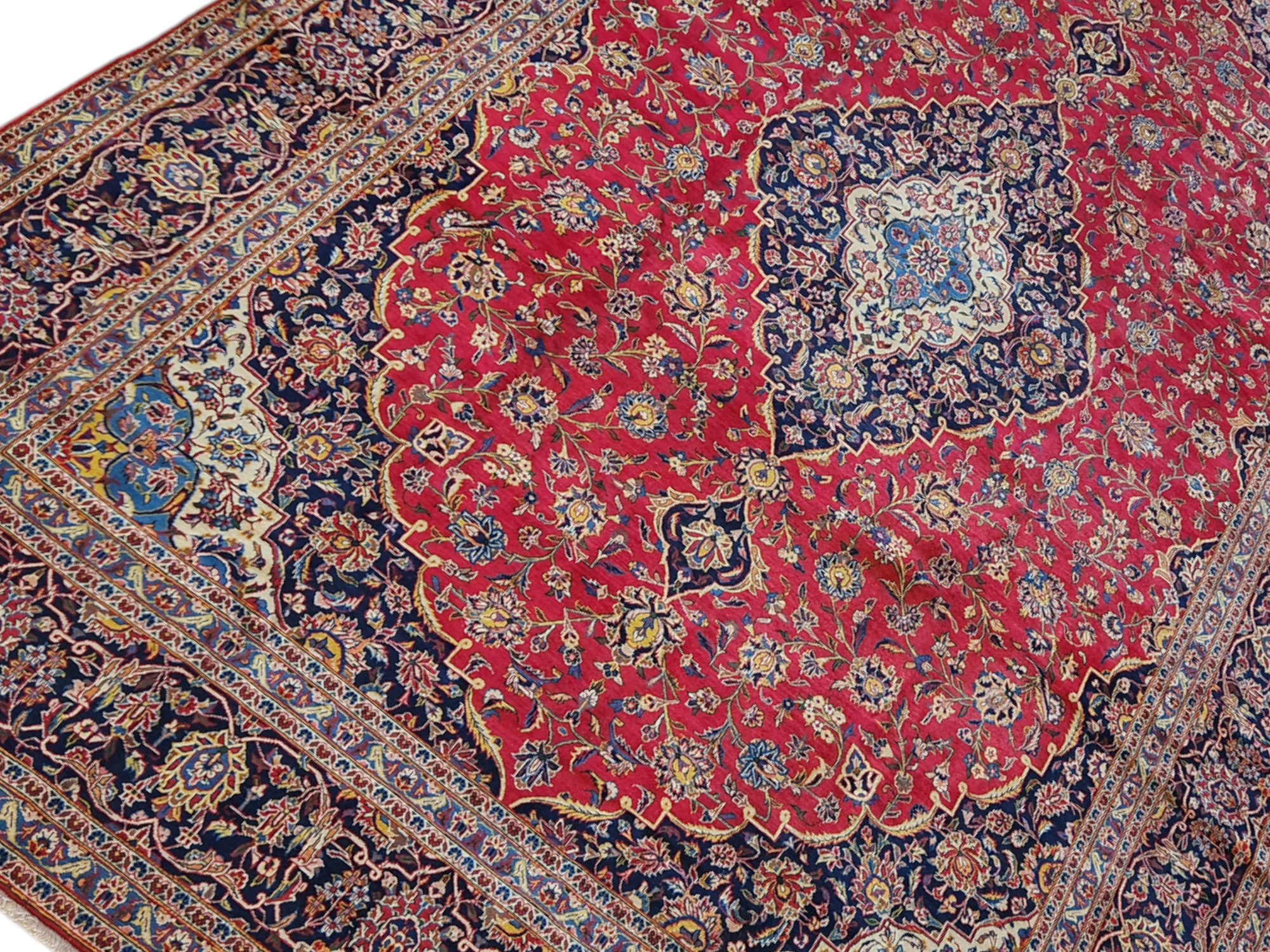 Persian vintage Kashan Rug 396x296 cm