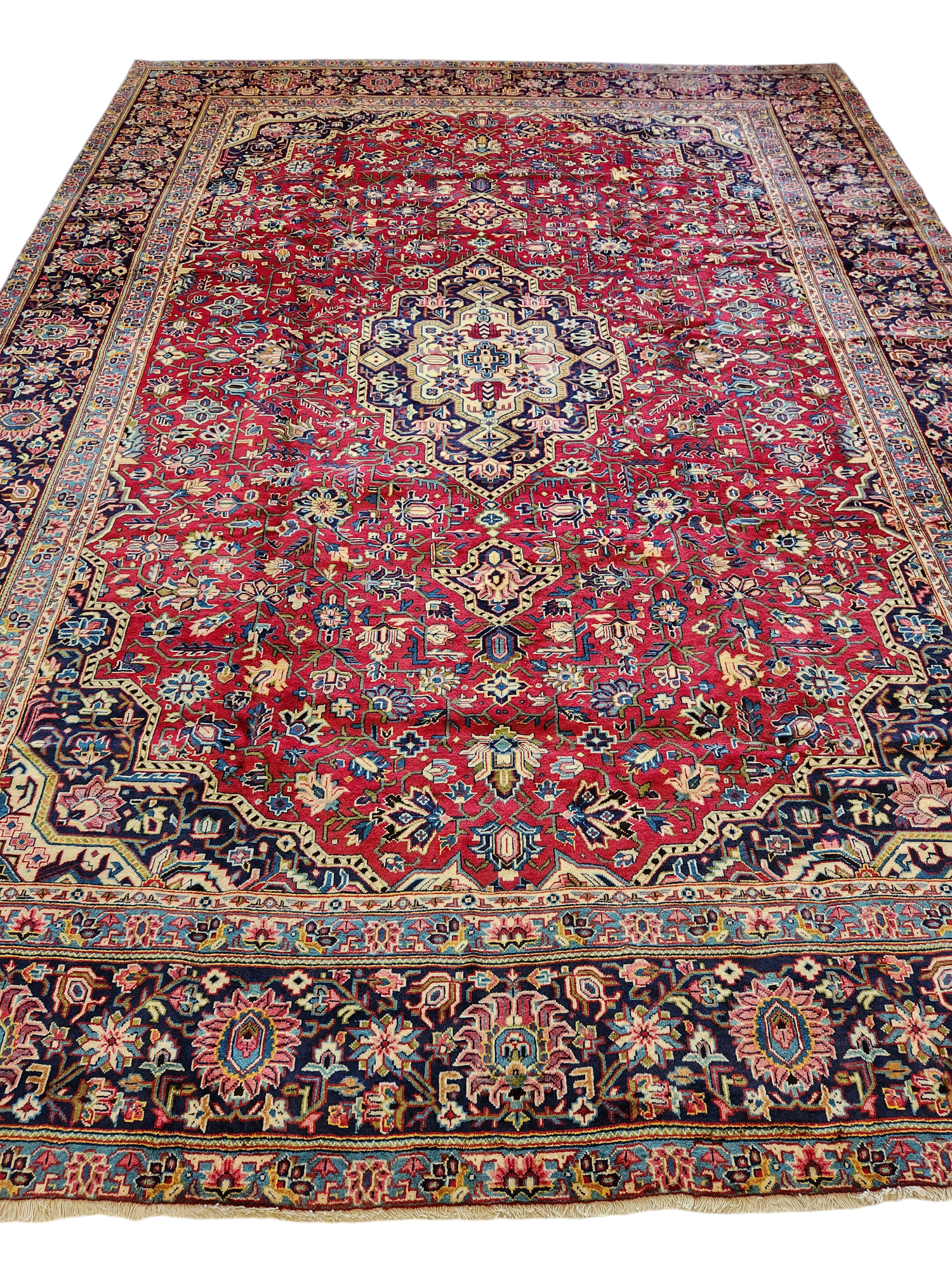 Persian vintage Kashan Rug 396x296 cm
