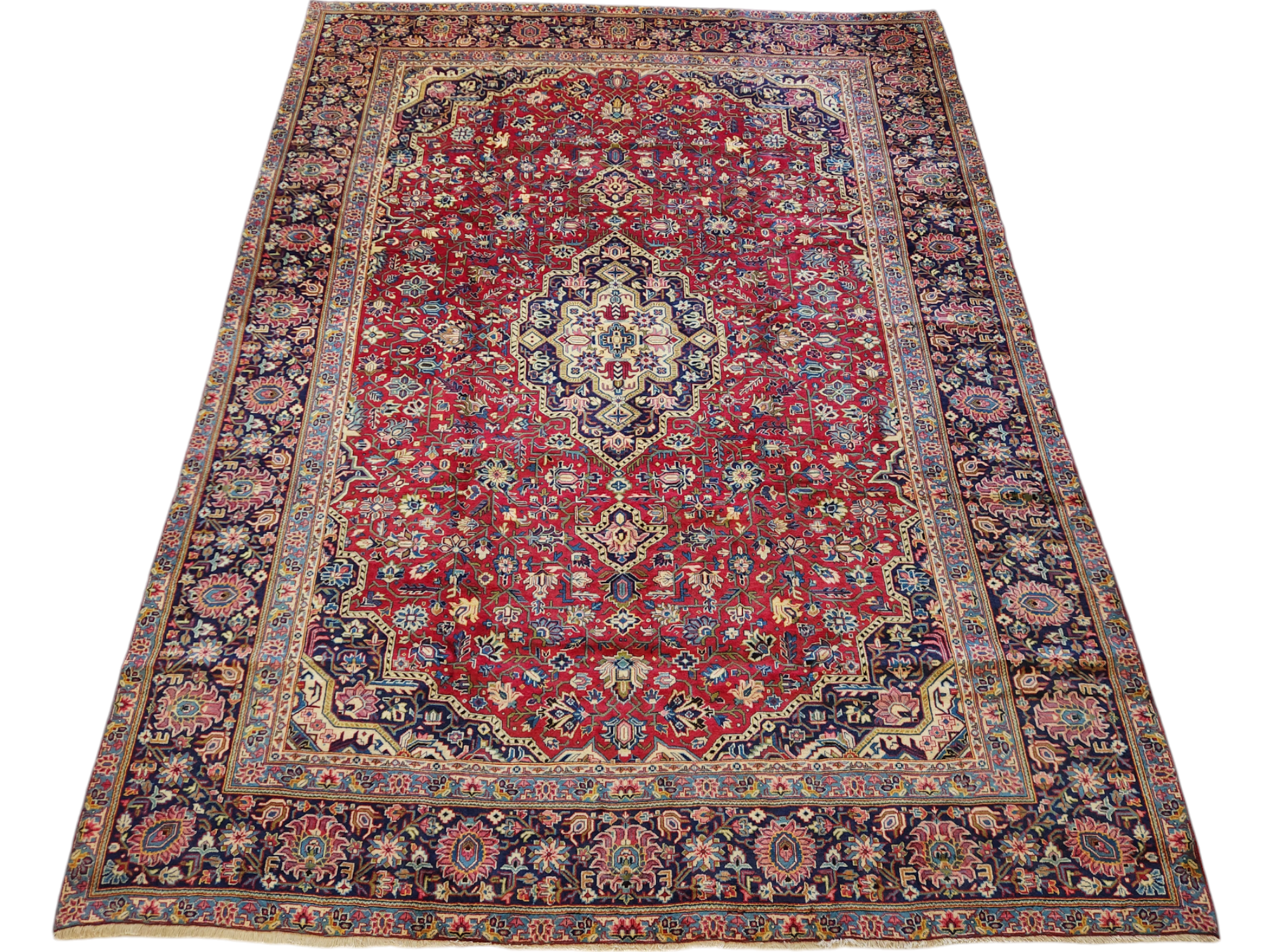 Persian vintage Kashan Rug 396x296 cm
