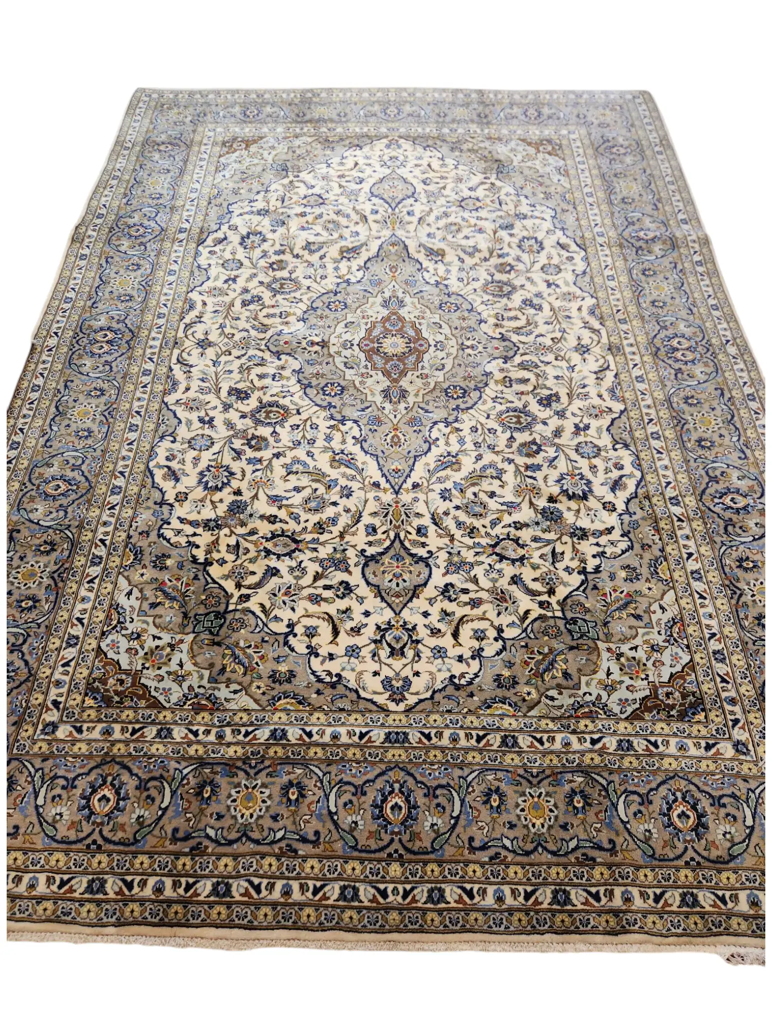 Kashan Persian Rug lamb's wool 354x251 cm