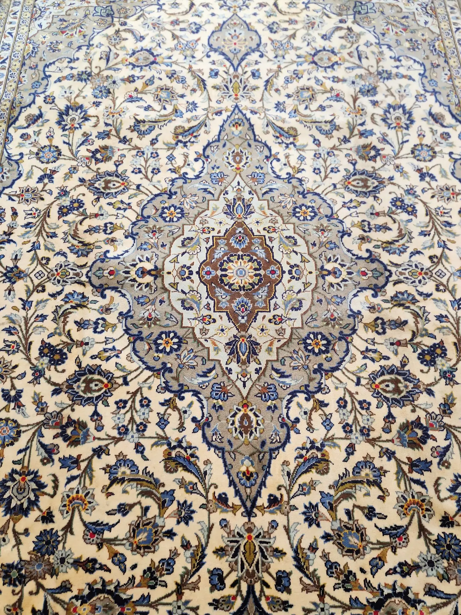 Kashan Persian Rug lamb's wool 354x251 cm - image 3