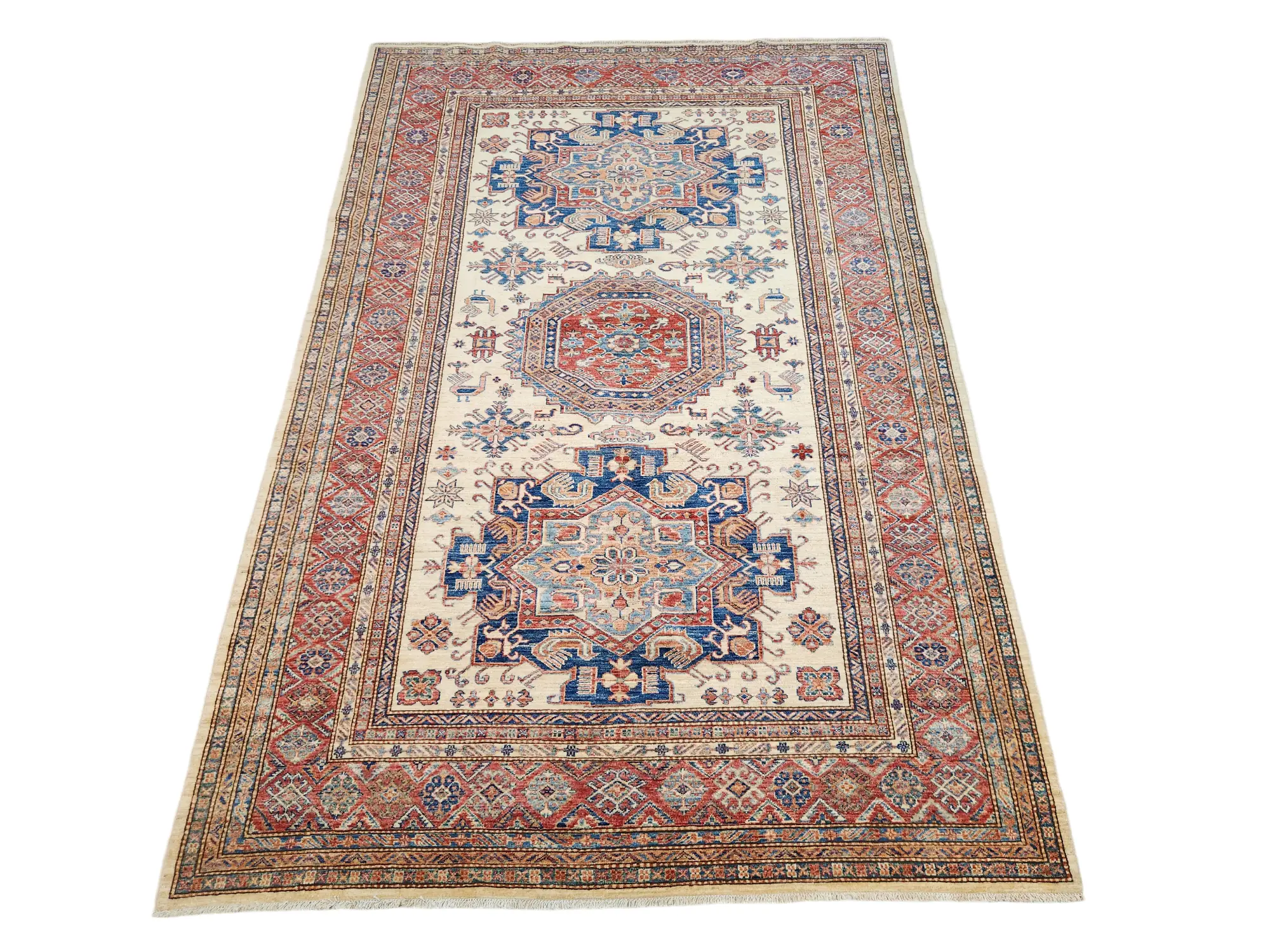Kazak Vegetable Dye Wool Rug 3.03 x 2.01m